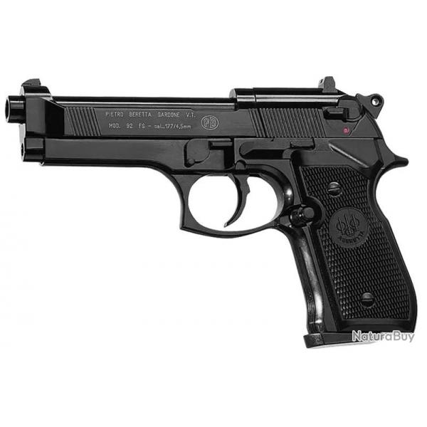 Pistolet CO2 Beretta M92FS noir Cal. 4,5 mm 4.5 mm Nickel