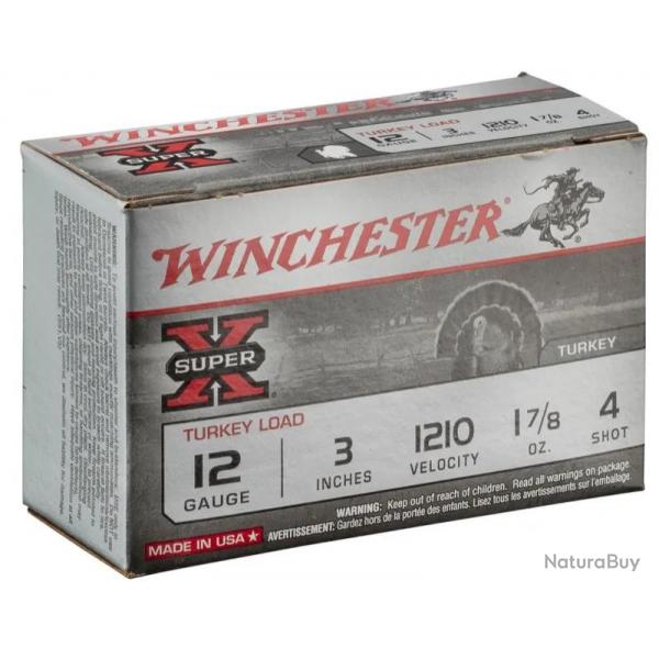 Cartouches Winchester Super X Turkey plomb cuivr - 12/76