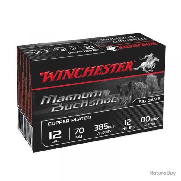 Cartouches Winchester chevrotines cuivres Haute vitesse - Cal. 12/70