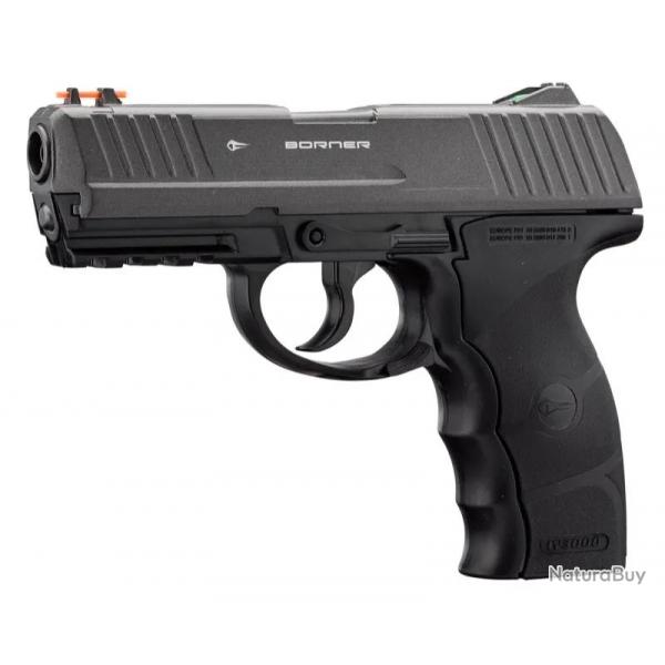 Pistolet CO2 culasse fixe BORNER W3000 Cal. 4.5mm BB's
