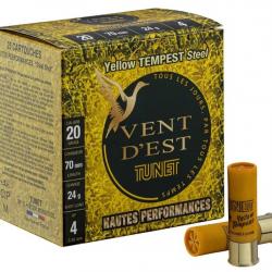 Cartouches TUNET Yellow TEMPEST 24g acier 20/70 4
