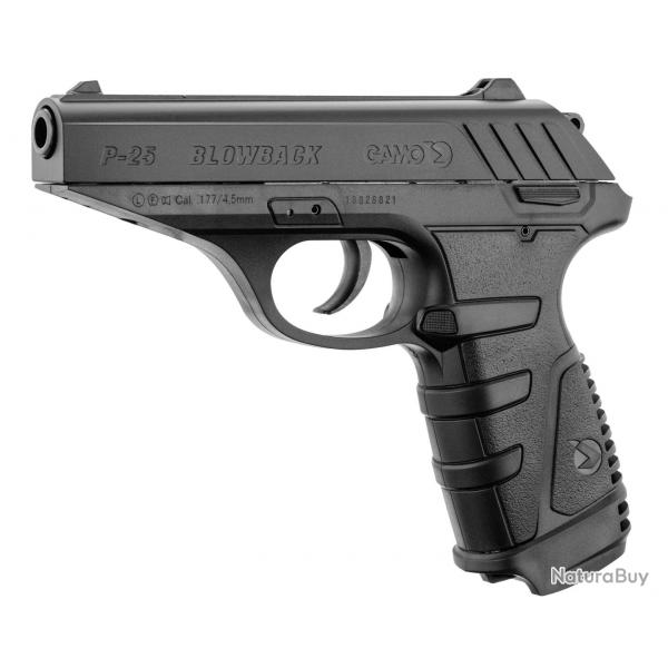 Pistolet Gamo P25 BLOWBACK - Cal. 4,5 mm - 3,98 joules - CO2