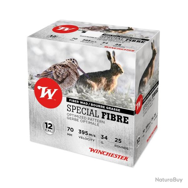 Cartouches Winchester Special Fibre 34 gr - Cal. 12 7