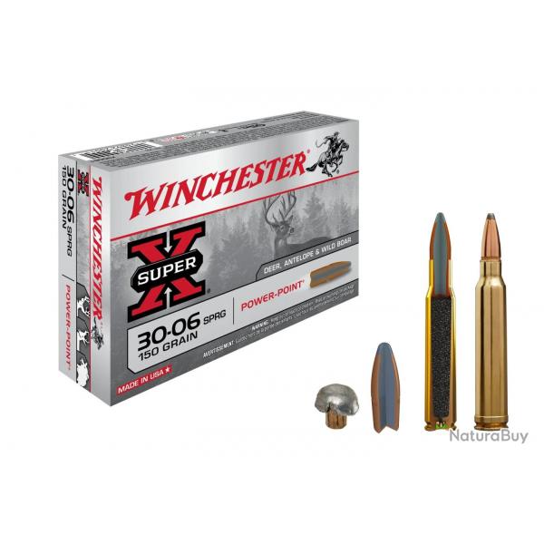 Balles Winchester Extreme Point 150 Gr - Cal. 30-06 SPR