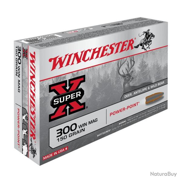 Balles Winchester Super X Power Point 150 Gr - Cal. 300 WM