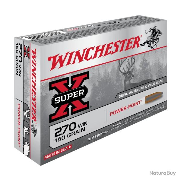 Balles Winchester Super X Power Point 150 Gr - Cal. 270 Win