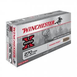 Balles Winchester Super X Powerpoint 150 Gr - Cal. 270 WSM