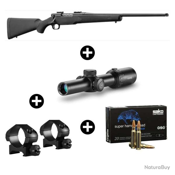 Pack battue Mossberg Patriot 308 Win + Lunette Hawke 1-8x24 L4A Dot