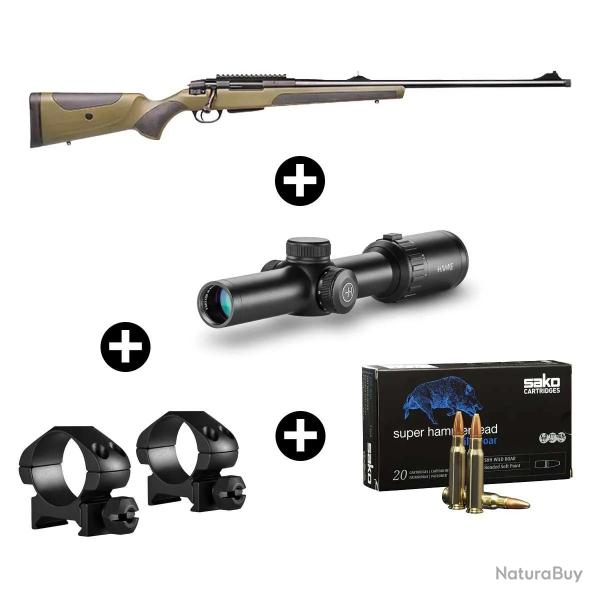 Pack battue ATA Turqua Synthtique 308 Win + Lunette Hawke 1-8x24 L4A Dot