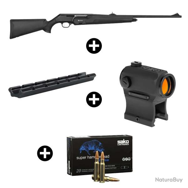 Pack battue Arttech Straight Pull Prima SP 308 Win + Point rouge Holosun 403B Cal. 308 Win