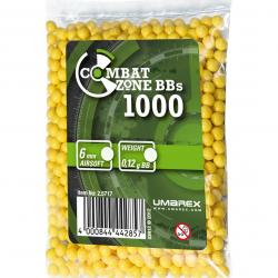 Billes pour arme BB Combat Zone - Jaune - 6 mm x1000