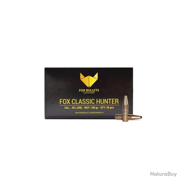 Ogive sans plomb Fox Bullets Classic Hunter 308 - 180 Gr x50