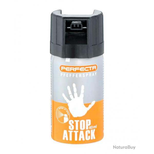 Bombe de dfense Stop Attack - 40 ml - Gaz Poivre