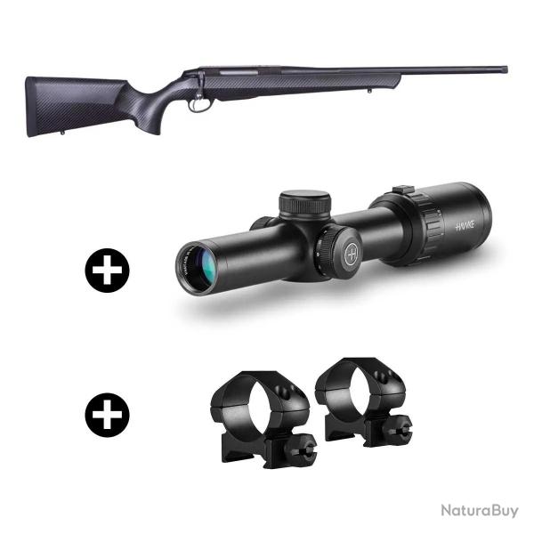 Pack battue Beretta BRX1 Carbone + Lunette Hawke 1-8x24 + Montage Calibre 243 Win - Canon 57 cm