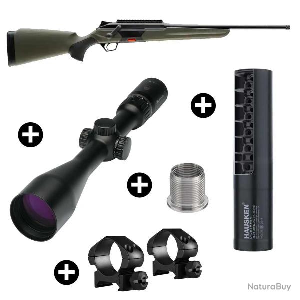 Pack afft Beretta BRX1 Green + Lunette Burris 3-12x56 + Modrateur Hausken JD224 MK2 14x1 Tolrance