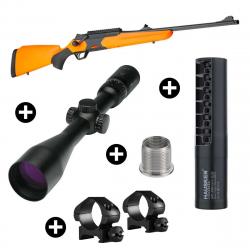 Pack affût Beretta BRX1 Wild Boar + Lunette Burris 3-12x56 + Modérateur Hausken JD224 MK2 14x1 Tolér