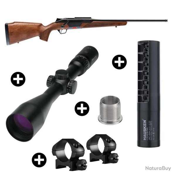 Pack afft Beretta BRX1 Bois + Lunette Burris 3-12x56 + Modrateur Hausken JD224 MK2 6,20mm - Cal. .