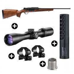 Pack affût Beretta BRX1 Bois + Lunette Hawke Vantage 3-9x42 + Modérateur Hausken JD224 MK2 5,70mm - 