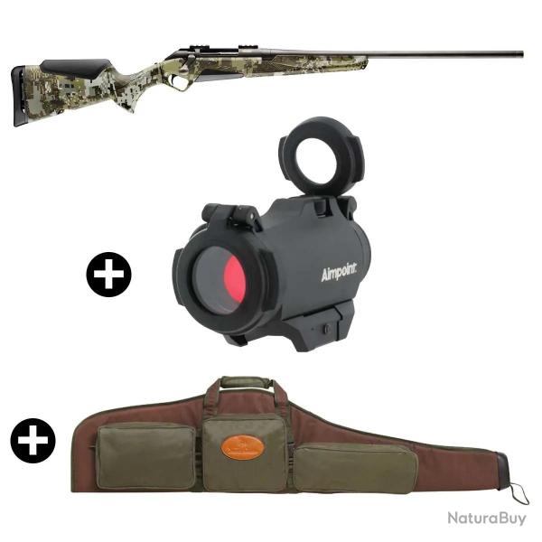 Pack battue Benelli Lupo Grey Elevated II + Point rouge Aimpoint Micro H2 + Fourreau Calibre 30-06 S