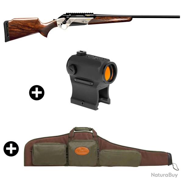 Pack battue Benelli Lupo Bois Deluxe + Point rouge Holosun 403B + Fourreau 300 Win Mag