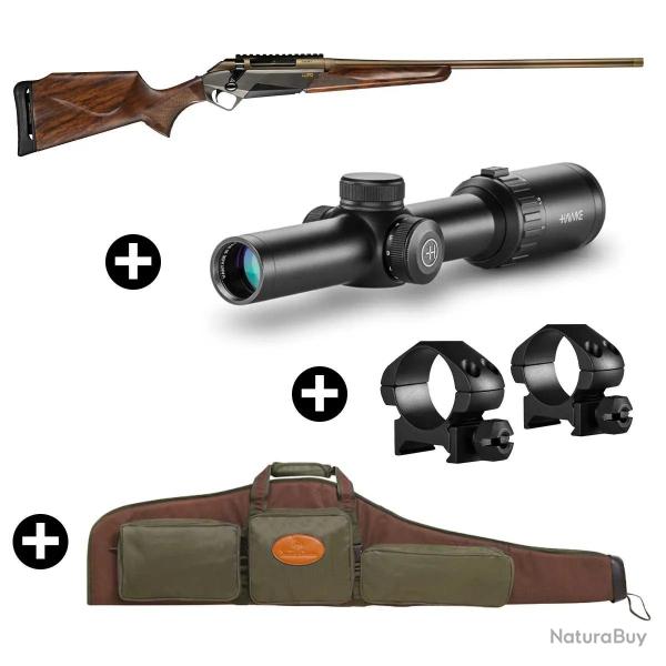 Pack battue Benelli Lupo Bois + Lunette Hawke Vantage 1-8x24 + Fourreau Calibre 30-06 Sprg - Canon 5