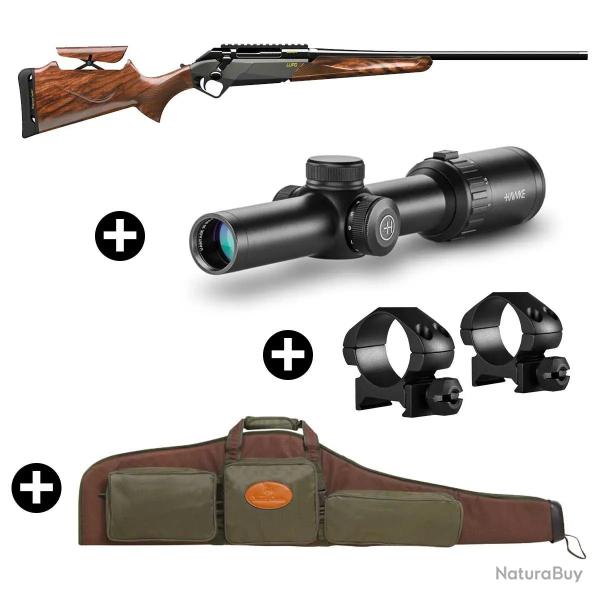 Pack battue Benelli Lupo Bois avec busc + Lunette Hawke Vantage 1-8x24 + Fourreau 300 Win Mag
