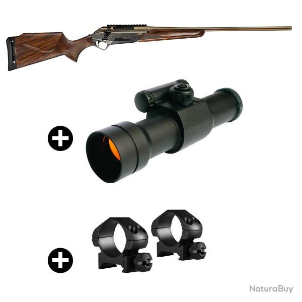 Pack battue Benelli Lupo Bois + Point rouge Aimpoint 9000SC + Montage Calibre 308 Win - Canon 56 cm