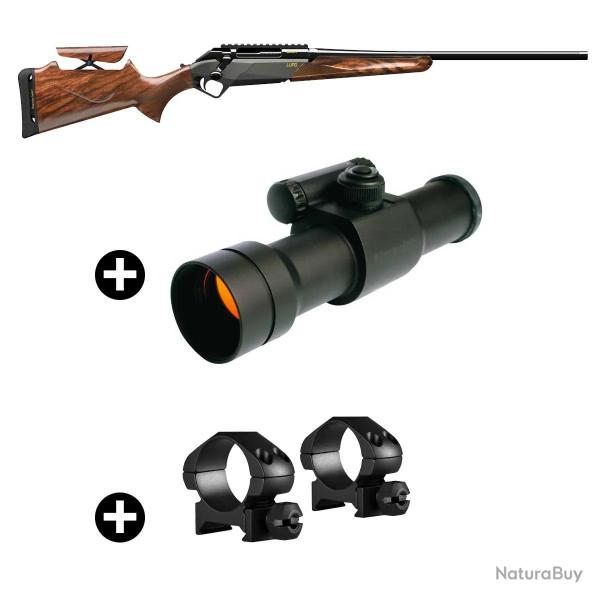 Pack battue Benelli Lupo Bois avec busc + Point rouge Aimpoint 9000SC + Montage 300 Win Mag