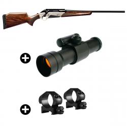 Pack battue Benelli Lupo Bois Deluxe + Point rouge Aimpoint 9000SC + Montage 30-06 Spr