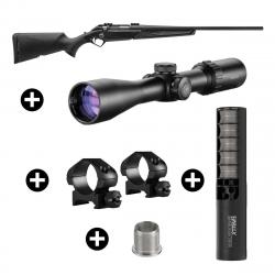 Pack affût Benelli Lupo Best + Lunette Hawke Vantage 3-9x42 + Modérateur Hausken JD224 Lite MK2 1/2p