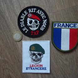 lot 3 écussons légion troupe aéroportée France insignes collection