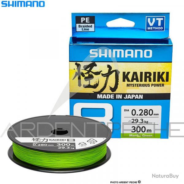 Tresse SHIMANO Kairiki SX8 Mantis green 150m  0.06mm