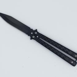Couteaux papillon noir vague