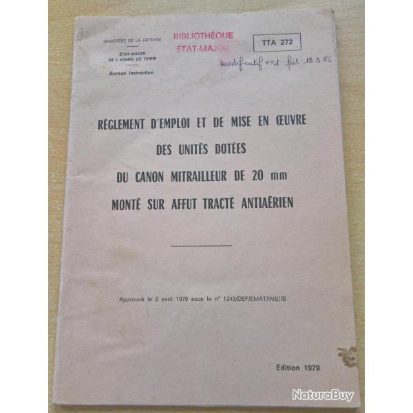 TTA 272 Canon mitrailleur de 20mm