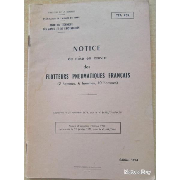 TTA 752 Flotteurs pneumatiques Franais