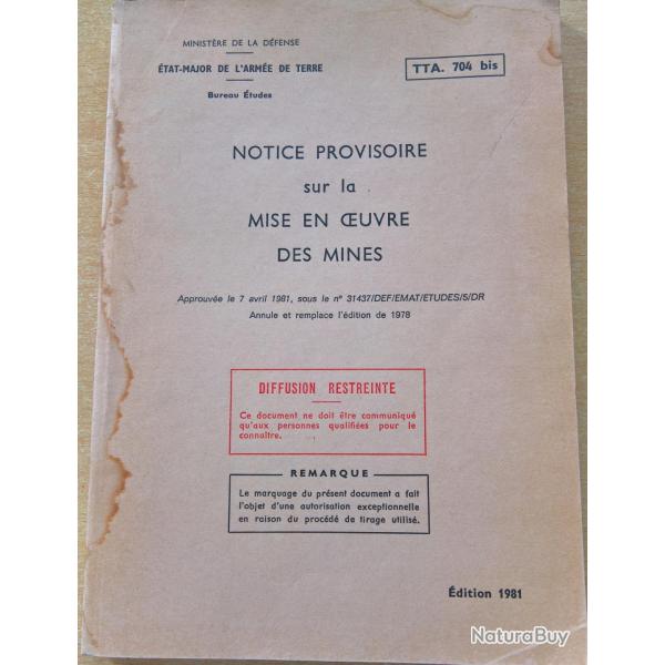 TTA 704 bis Mise en oeuvre des mines