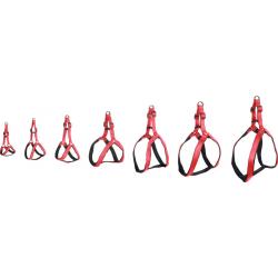 CHIEN HARNAIS STEPANDGO ROUGE L 60-74CM 20MM