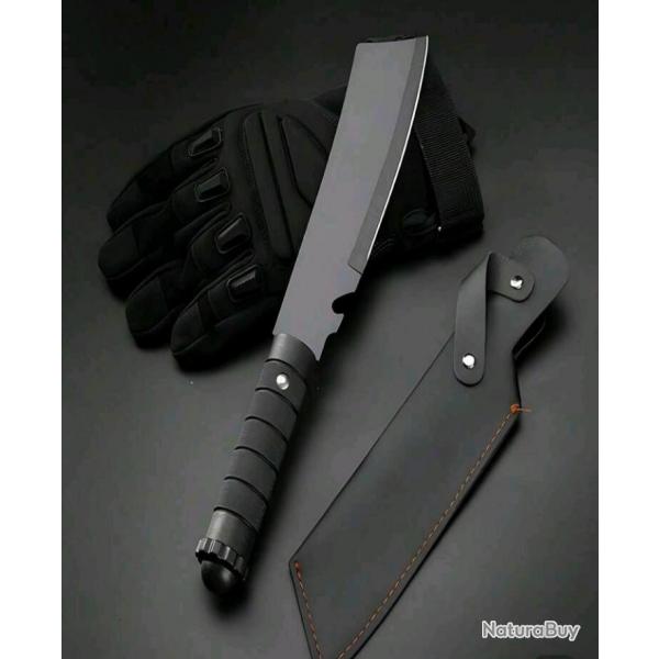 Machette, coupe-coupe Acier multicouches 9CR18 inoxydable ! 1 aux enchres !!
