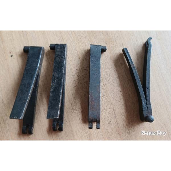 4 ressorts  lames pour platine Fusil chasse ou pistolet ancien