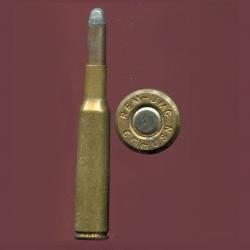 6 mm US Lee Navy - RARE calibre US - marquage : REM-UMC 6mm USN - balle cuivre pointe plomb arrondie