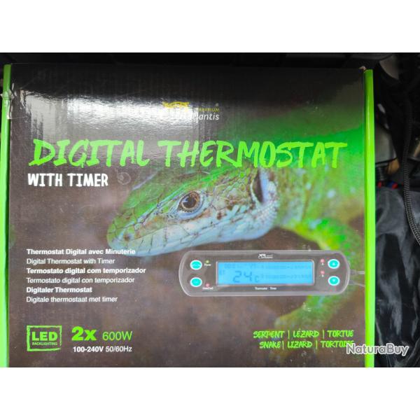 Terratlantis Digital Thermostat avec Timer - 2X 600W - 100% Neuf