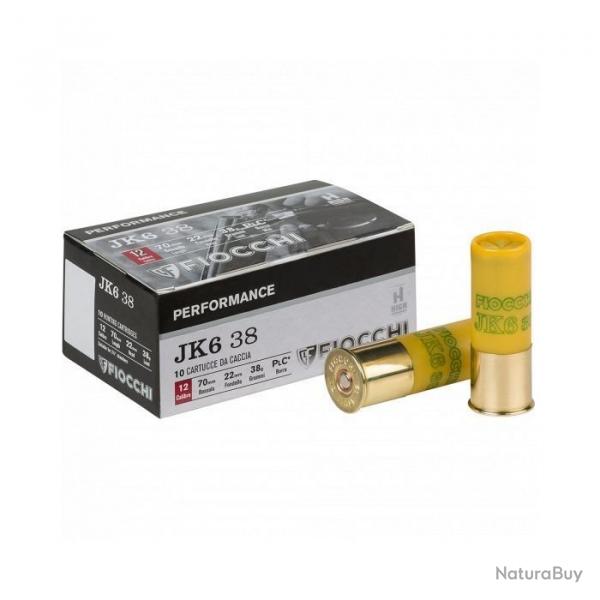 Cartouches Fiocchi JK6 38g BJ - Cal. 12 x5 boites