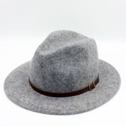 Chapeau Feroda classique chiné gris-clair