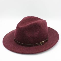 Chapeau Feroda classique chin&eacute; bordeaux