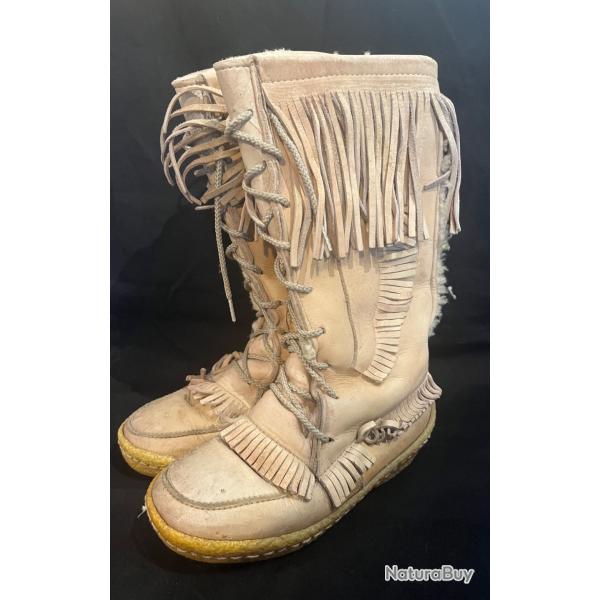 Jolie paire de mocassins montants ramene de chez les hurons dans les annes 90 taille 37/38