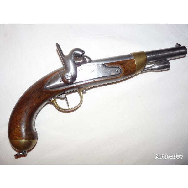 Pistolet  percussion Franais Modle 1822 T bis - Manuf Roy de Maubeuge 1826.