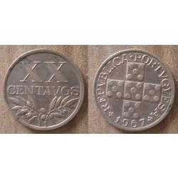 Portugal 20 Centavos 1967 Piece Europe Centavo Escudos