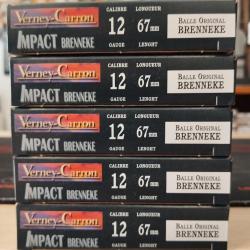 Lot 5 boîte verney-carron calibre 12/67 balle brenneke