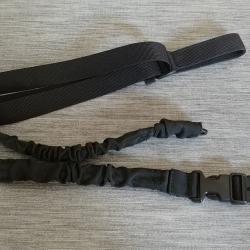 Sangle tactique "FAB DEFENSE-BUNGEE" - Noir - 1 point - l.30 mm + Anneau de grenadière Quick Detach