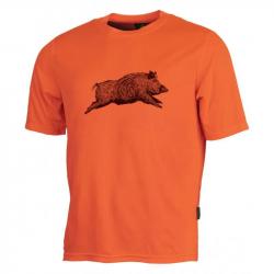 Tee shirt orange sanglier